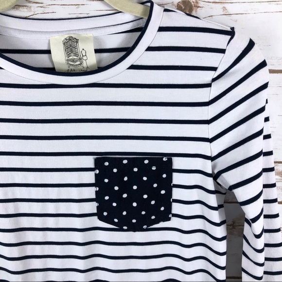 Anthropologie Lili’s Closet navy white stripe top - Picture 3 of 8